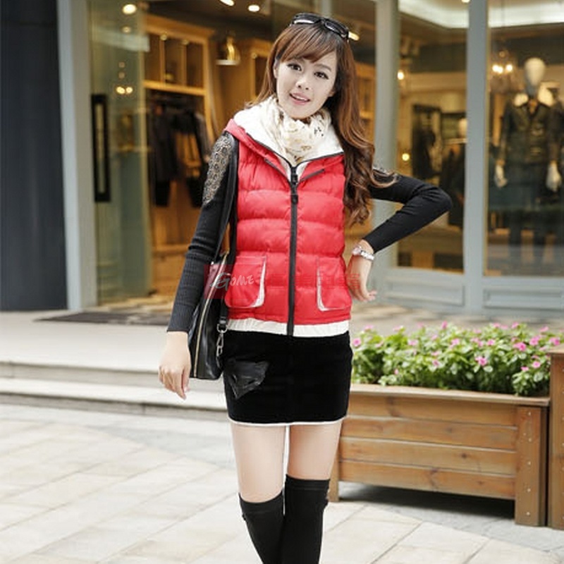 新款冬装<em>马甲</em> 韩版时尚宽松加厚连帽 <em>甜美淑女</em>